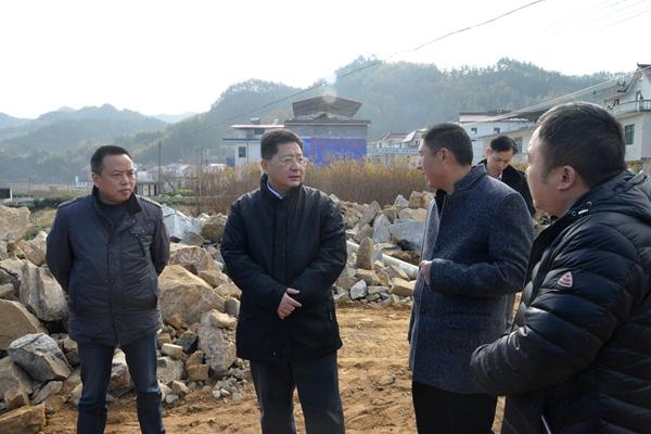 魏晓明在岳西县菖蒲镇毛畈村住村走访